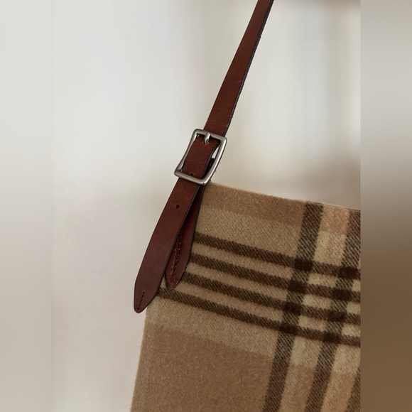 Vintage Ralph Lauren wool plaid crossbody bag Fringes - Picture 8 of 12